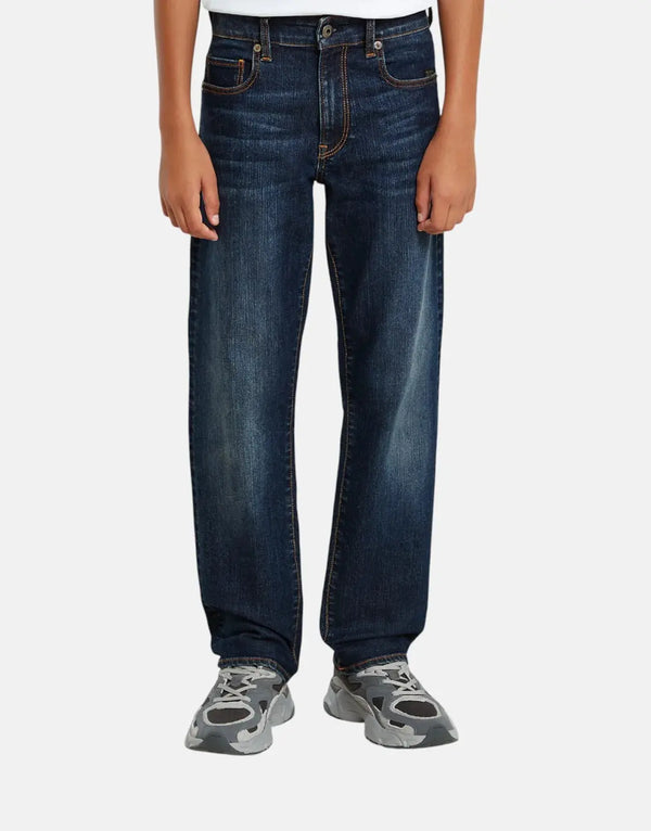 G-Star RAW Kids' 3301 Straight Dark Aged Denim Jeans: Comfortable, Adjustable Fit