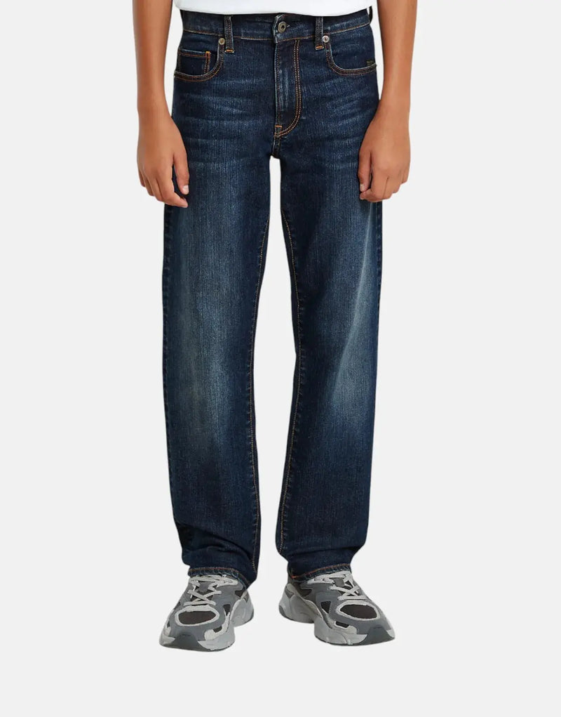 G-Star RAW Kids' 3301 Straight Dark Aged Denim Jeans: Comfortable, Adjustable Fit