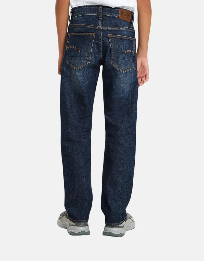 G-Star RAW Kids' 3301 Straight Dark Aged Denim Jeans: Comfortable, Adjustable Fit