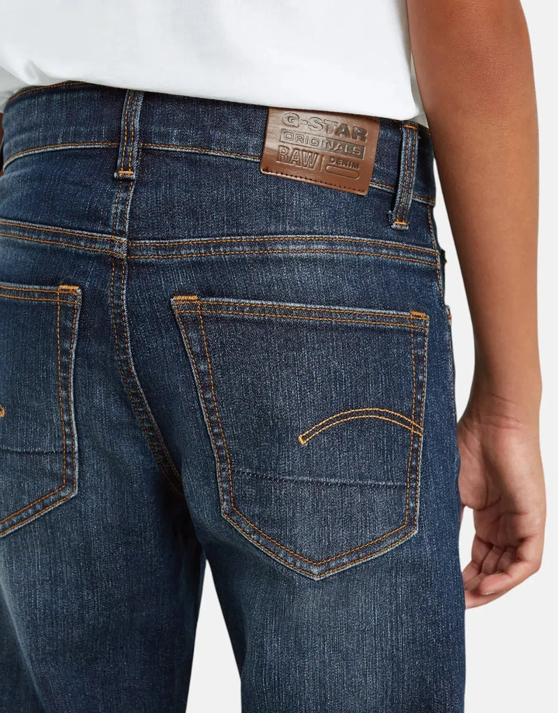 G-Star RAW Kids' 3301 Straight Dark Aged Denim Jeans: Comfortable, Adjustable Fit