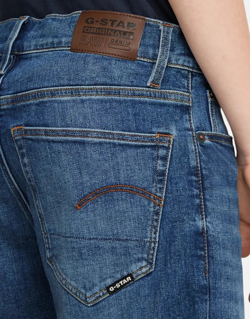 G-Star RAW Kids 3301 Straight Fit Medium Aged Denim Jeans
