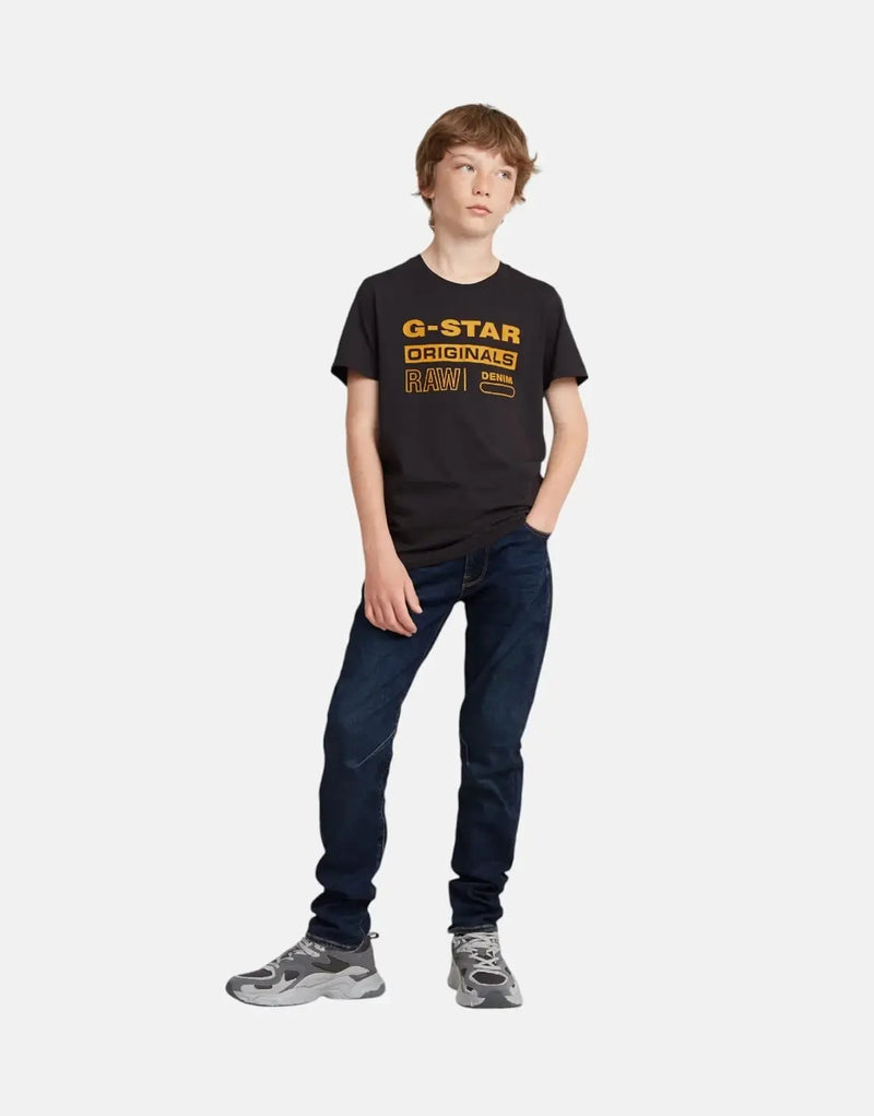 G-Star RAW Kids D-Staq Slim Dark Aged Jeans: Adjustable Waist, Comfort Stretch Denim