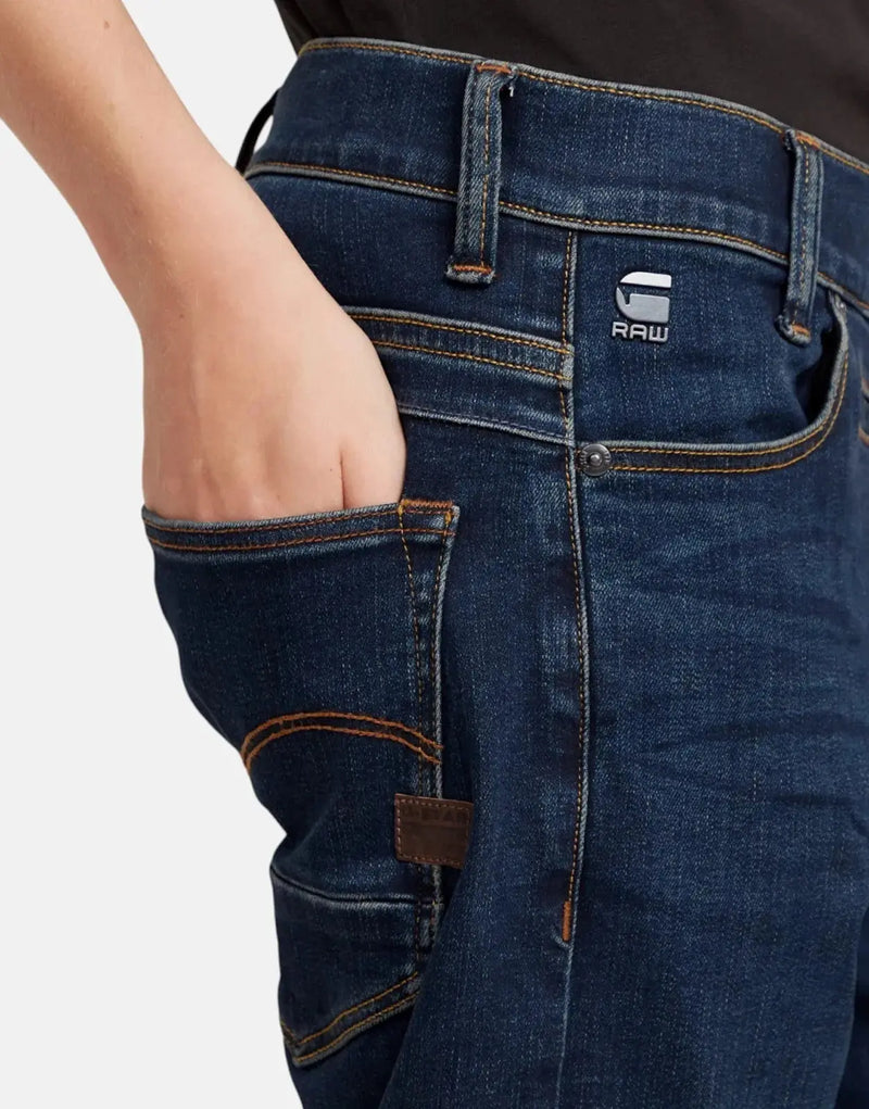 G-Star RAW Kids D-Staq Slim Dark Aged Jeans: Adjustable Waist, Comfort Stretch Denim