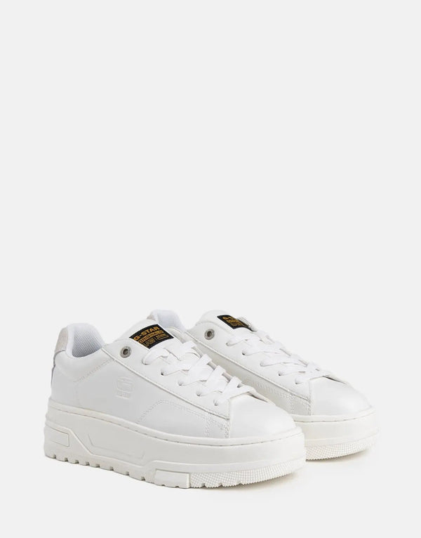 G-Star RAW Lhana II Tonal White Women's Fashion Sneakers - Sleek, Comfortable, Exclusive Style