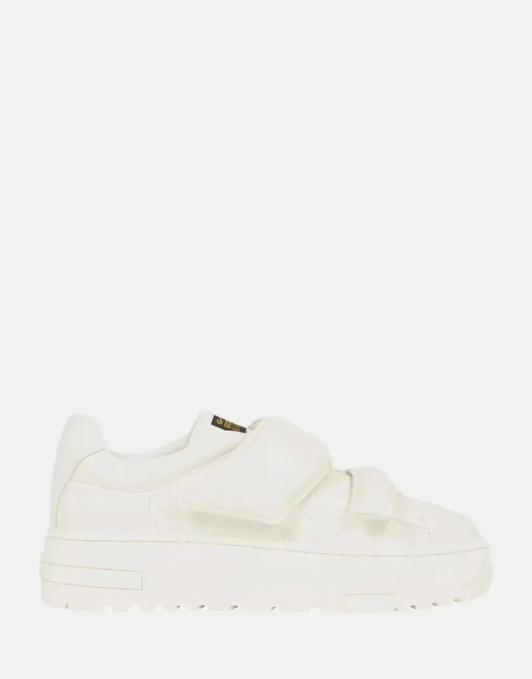 G-Star RAW Lhana II White Leather Velcro Sneakers for Women with Raised Sole