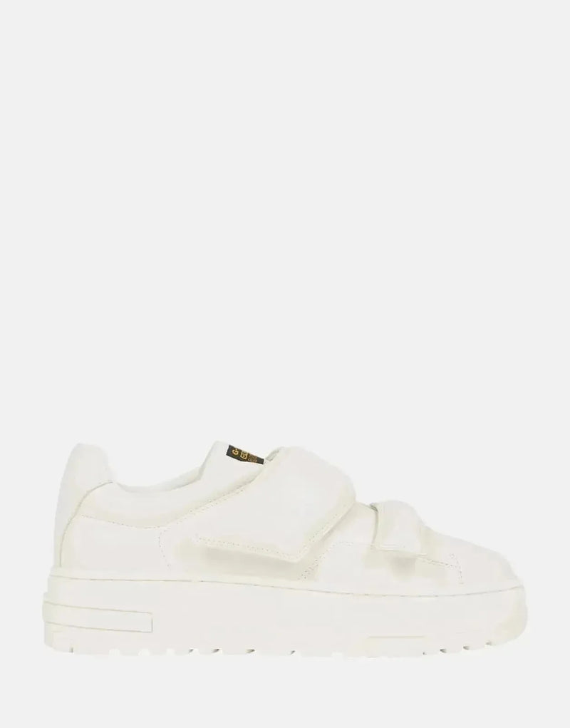 G-Star RAW Lhana II White Leather Velcro Sneakers for Women with Raised Sole