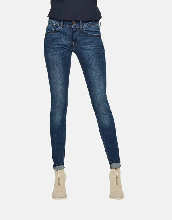 G-Star RAW Lynn Mid Skinny Medium Aged Blue Jeans: Flattering, Comfortable, Durable
