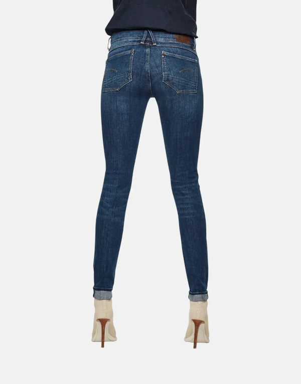 G-Star RAW Lynn Mid Skinny Medium Aged Blue Jeans: Flattering, Comfortable, Durable