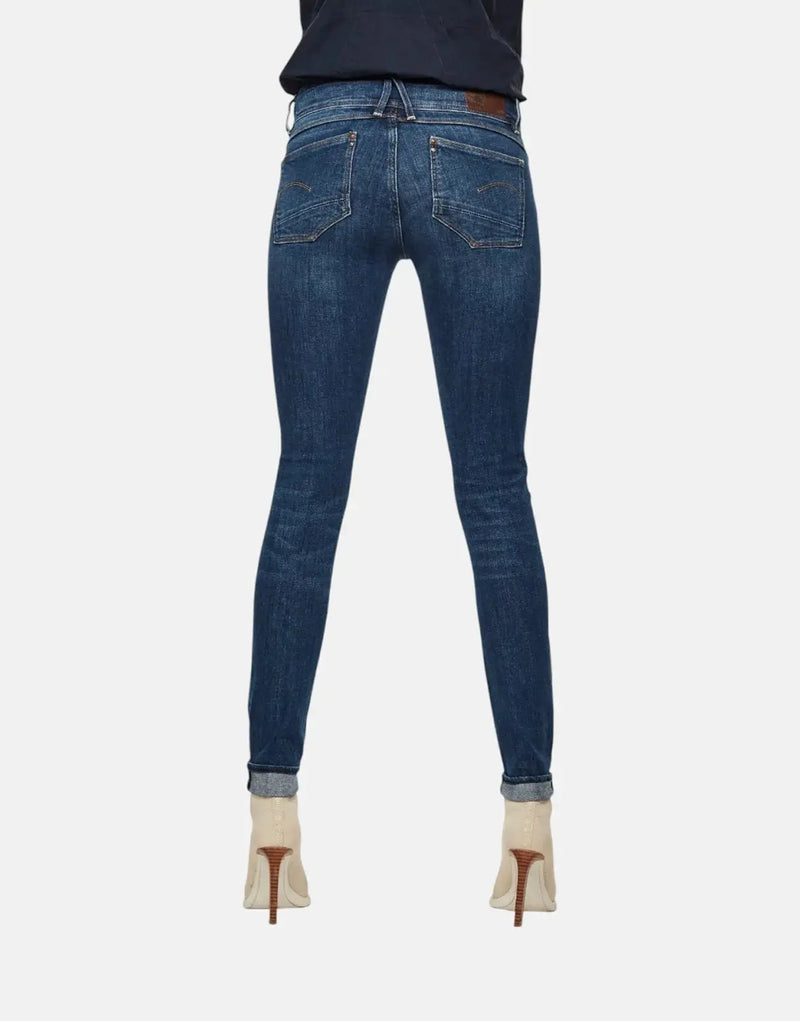 G-Star RAW Lynn Mid Skinny Medium Aged Blue Jeans: Flattering, Comfortable, Durable