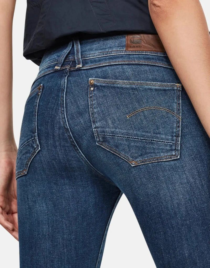 G-Star RAW Lynn Mid Skinny Medium Aged Blue Jeans: Flattering, Comfortable, Durable
