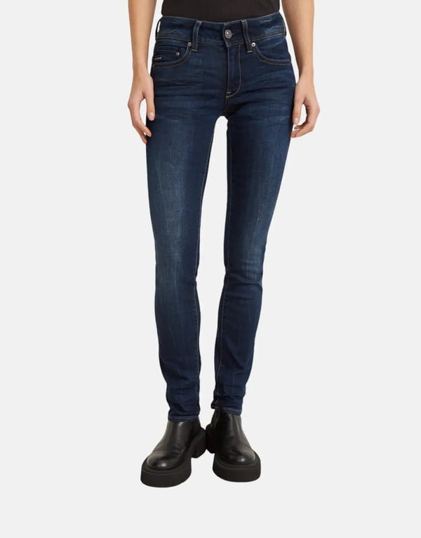 G-Star RAW Midge Straight Fit Jeans for Women - Mid-Waist Stretch Denim