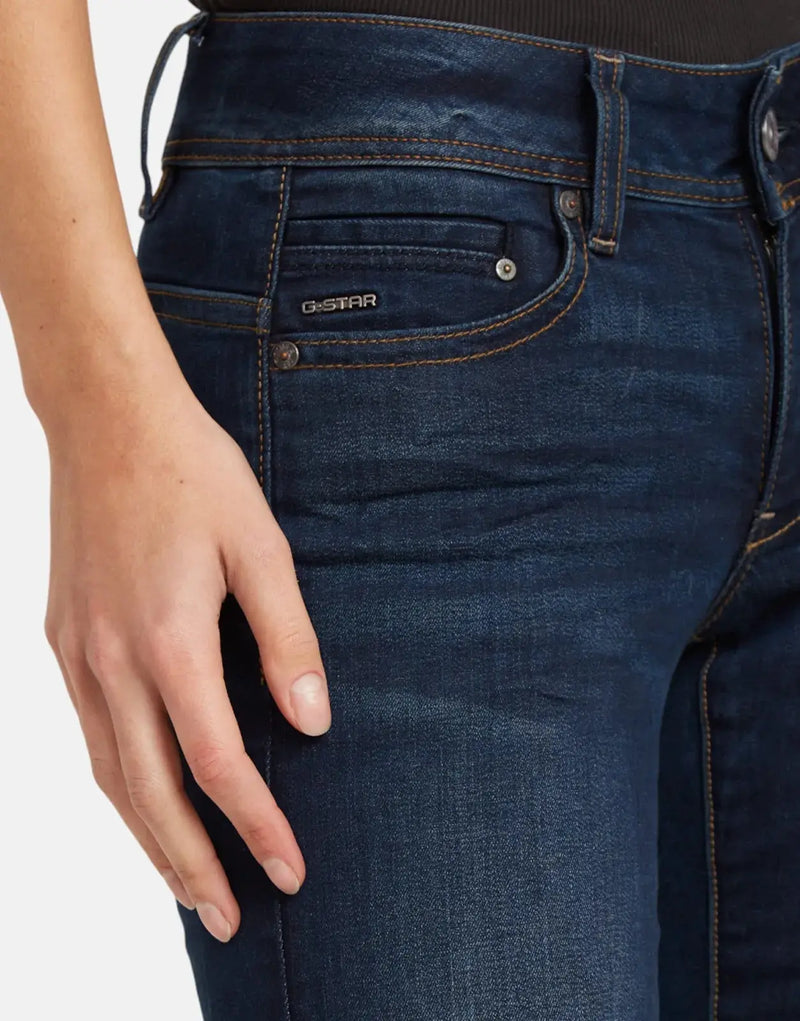 G-Star RAW Midge Straight Fit Jeans for Women - Mid-Waist Stretch Denim