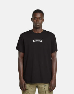 G-Star RAW Men's Old Skool Logo Black Tee: Soft Organic Cotton Style