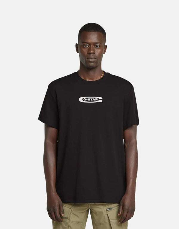 G-Star RAW Men's Old Skool Logo Black Tee: Soft Organic Cotton Style
