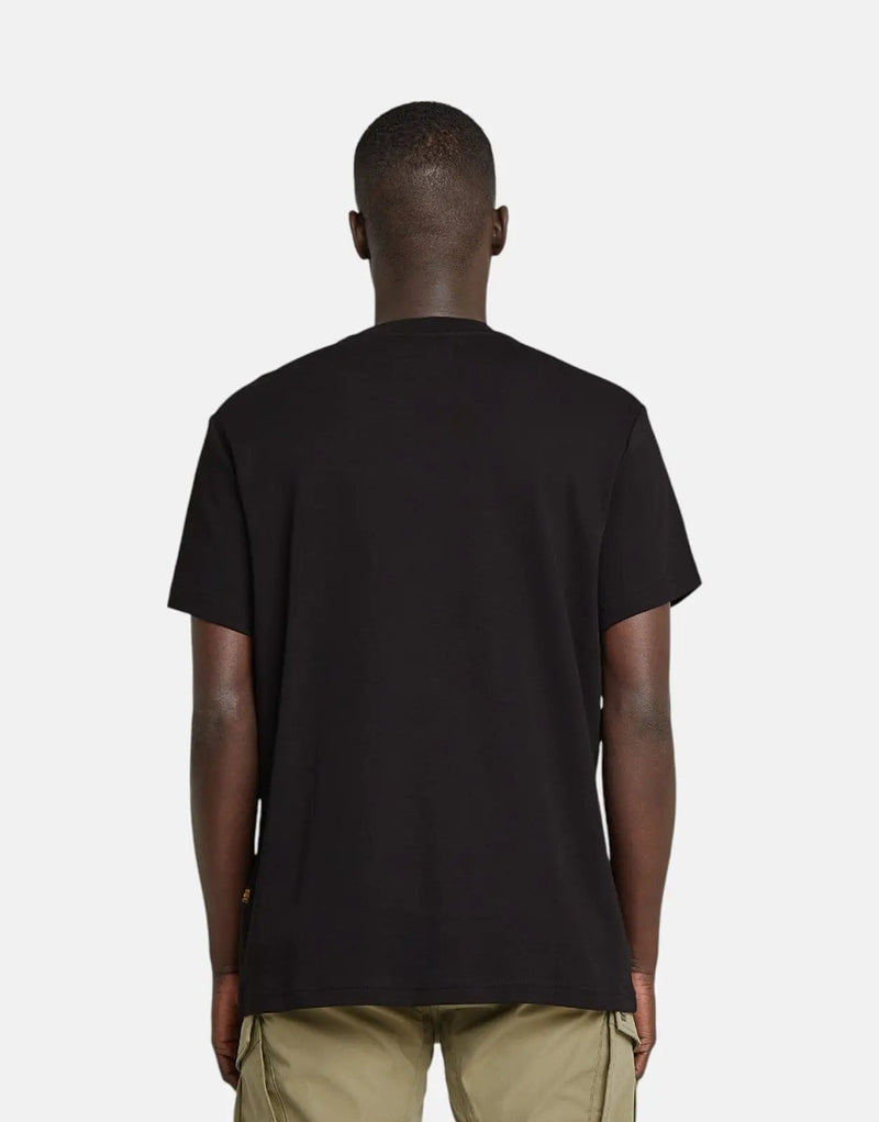 G-Star RAW Men's Old Skool Logo Black Tee: Soft Organic Cotton Style
