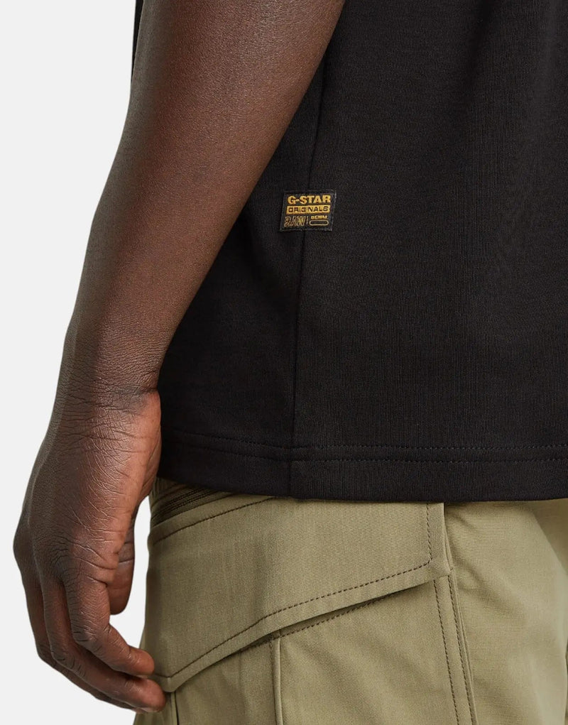 G-Star RAW Men's Old Skool Logo Black Tee: Soft Organic Cotton Style