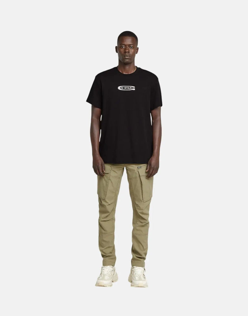 G-Star RAW Men's Old Skool Logo Black Tee: Soft Organic Cotton Style