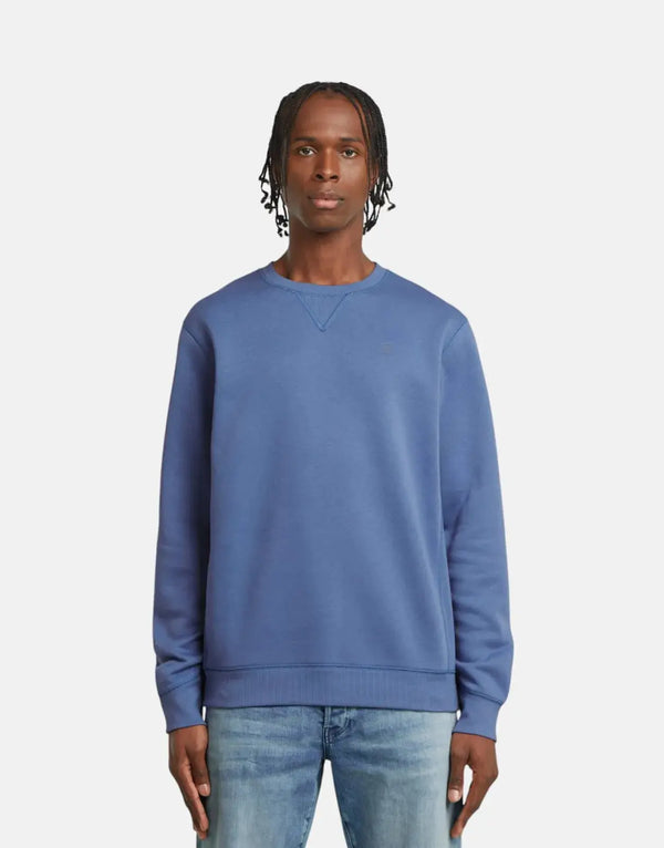 G-Star RAW Men's Premium Core Dutch Blue Sweatshirt: Organic Cotton, Recycled Comfort