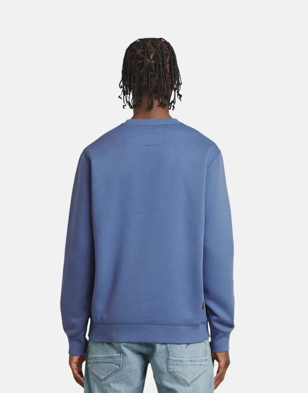 G-Star RAW Men's Premium Core Dutch Blue Sweatshirt: Organic Cotton, Recycled Comfort