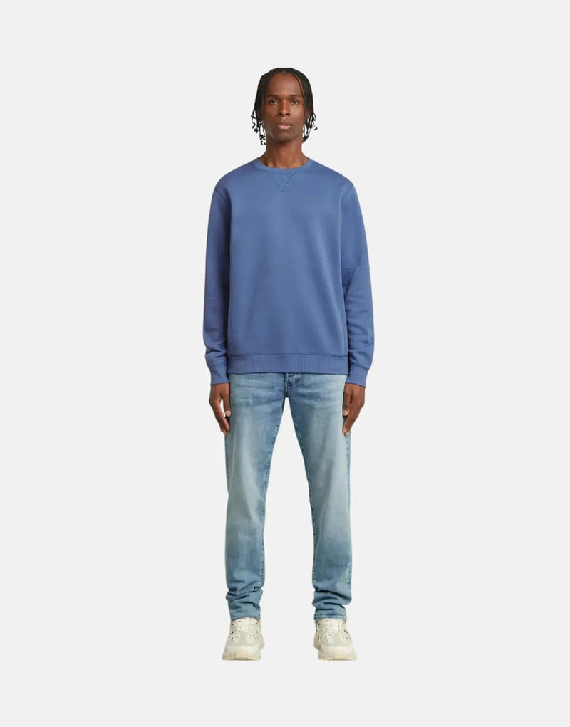 G-Star RAW Men's Premium Core Dutch Blue Sweatshirt: Organic Cotton, Recycled Comfort