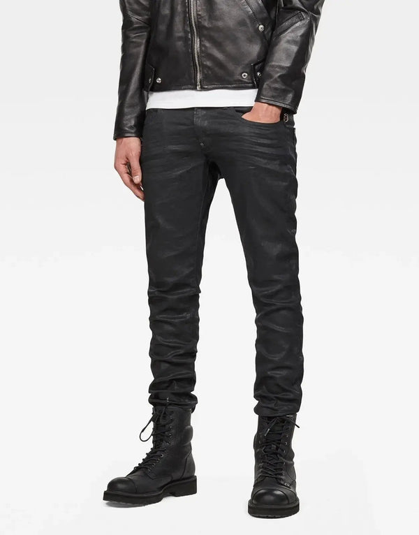 G-Star RAW Revend 3D Dark Wax Coated Super Slim Stretch Denim Jeans