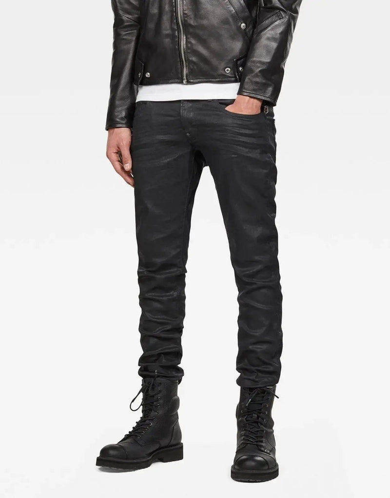 G-Star RAW Revend 3D Dark Wax Coated Super Slim Stretch Denim Jeans