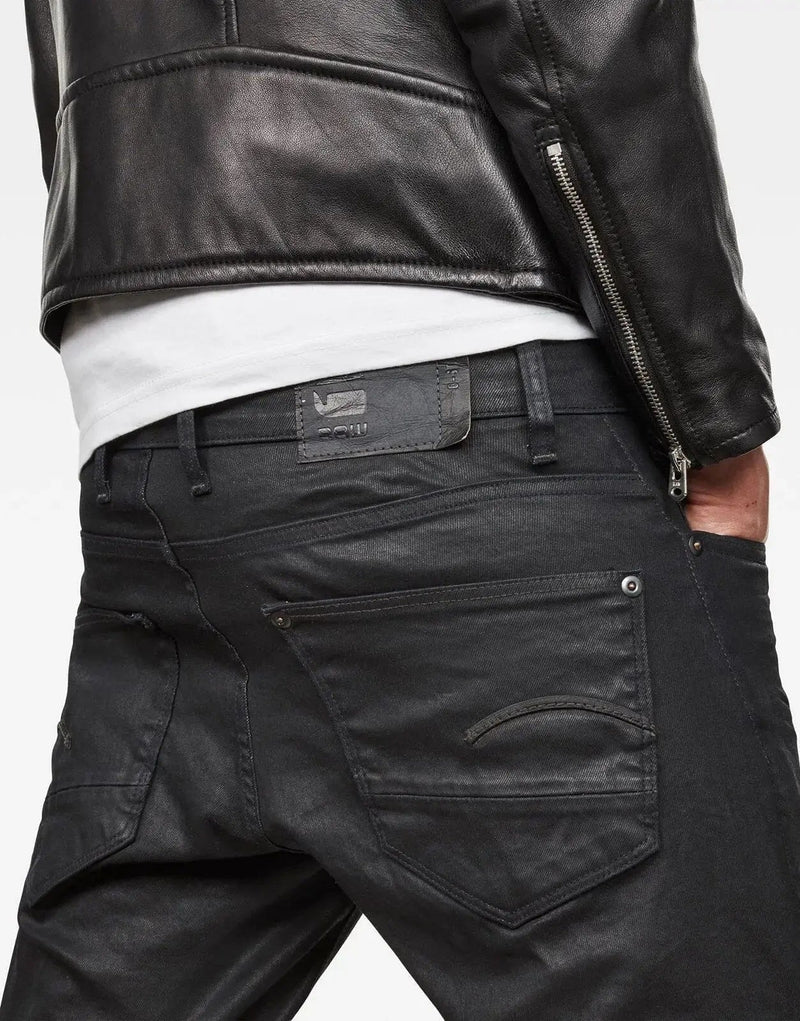 G-Star RAW Revend 3D Dark Wax Coated Super Slim Stretch Denim Jeans