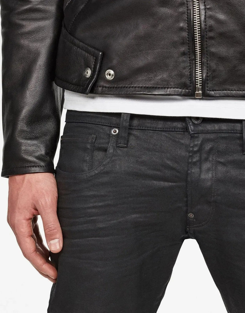 G-Star RAW Revend 3D Dark Wax Coated Super Slim Stretch Denim Jeans