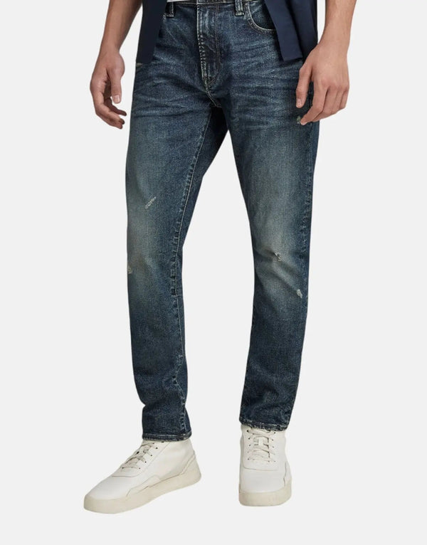 G-Star RAW Revend FWD Skinny Fit Japanese Stretch Denim Jeans - Distressed Blue