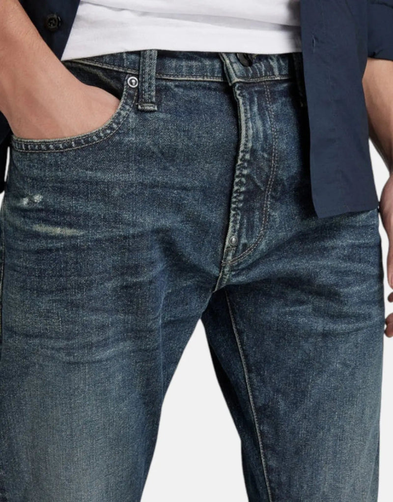 G-Star RAW Revend FWD Skinny Fit Japanese Stretch Denim Jeans - Distressed Blue