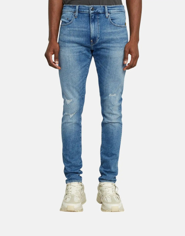 G-Star RAW Men's Revend Skinny Fit Faded Blue Stretch Denim Jeans