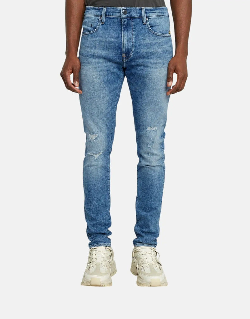 G-Star RAW Men's Revend Skinny Fit Faded Blue Stretch Denim Jeans