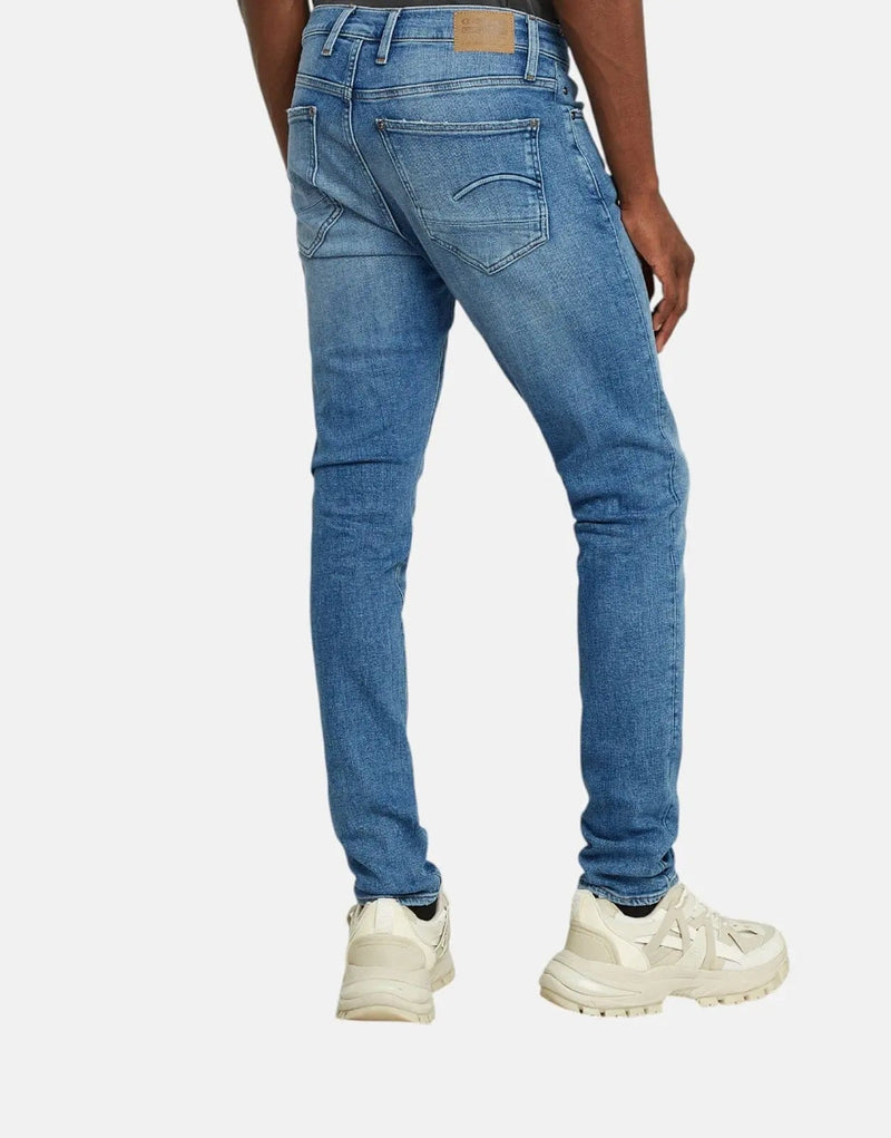 G-Star RAW Men's Revend Skinny Fit Faded Blue Stretch Denim Jeans