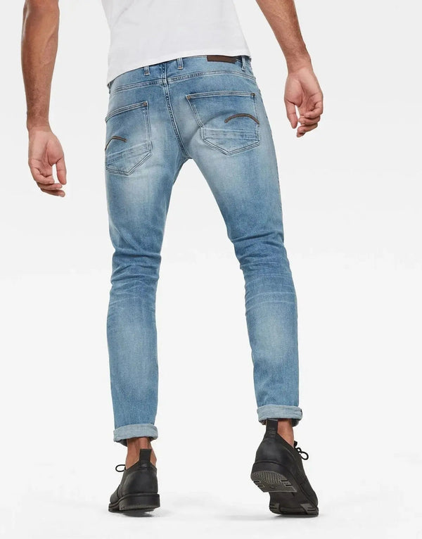 G-Star RAW Revend Skinny Jeans: Light Indigo Aged Wash Denim Comfort