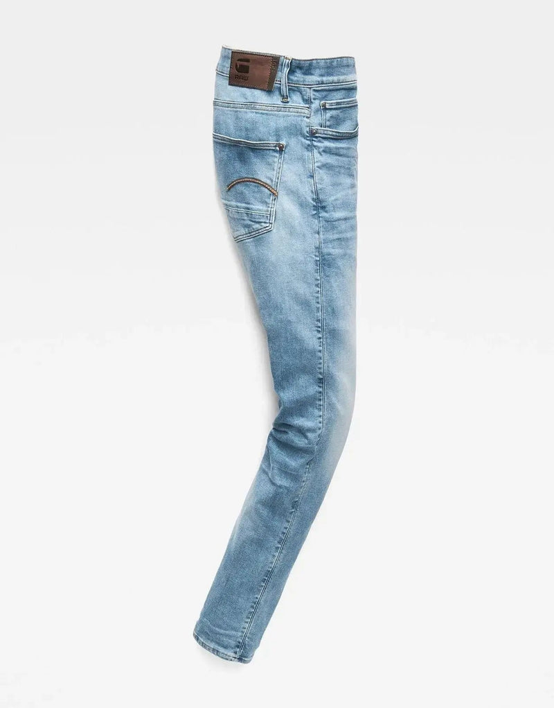 G-Star RAW Revend Skinny Jeans: Light Indigo Aged Wash Denim Comfort