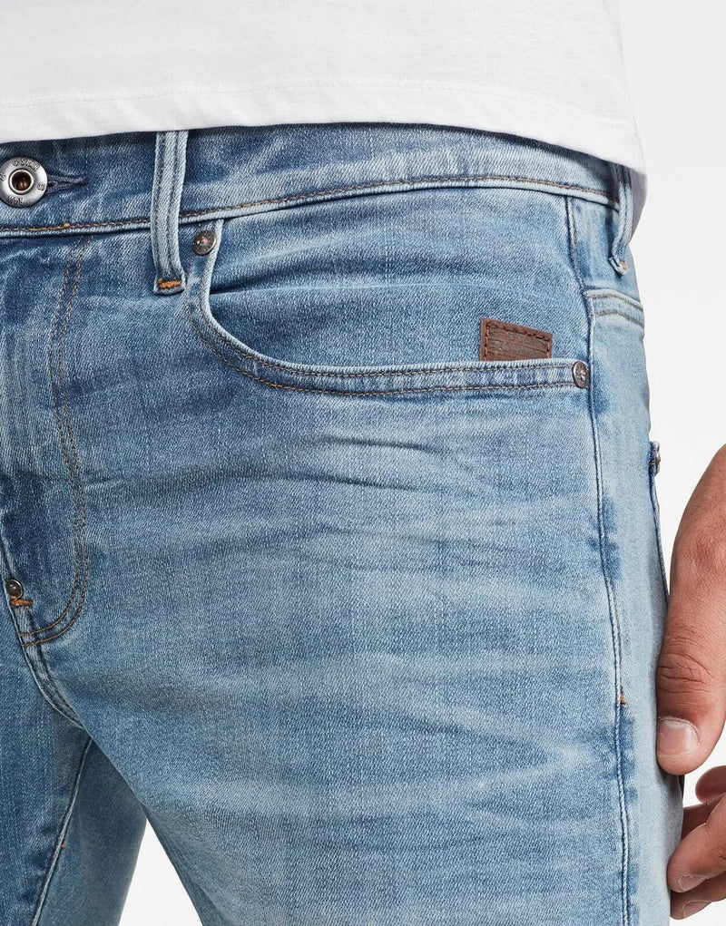 G-Star RAW Revend Skinny Jeans: Light Indigo Aged Wash Denim Comfort