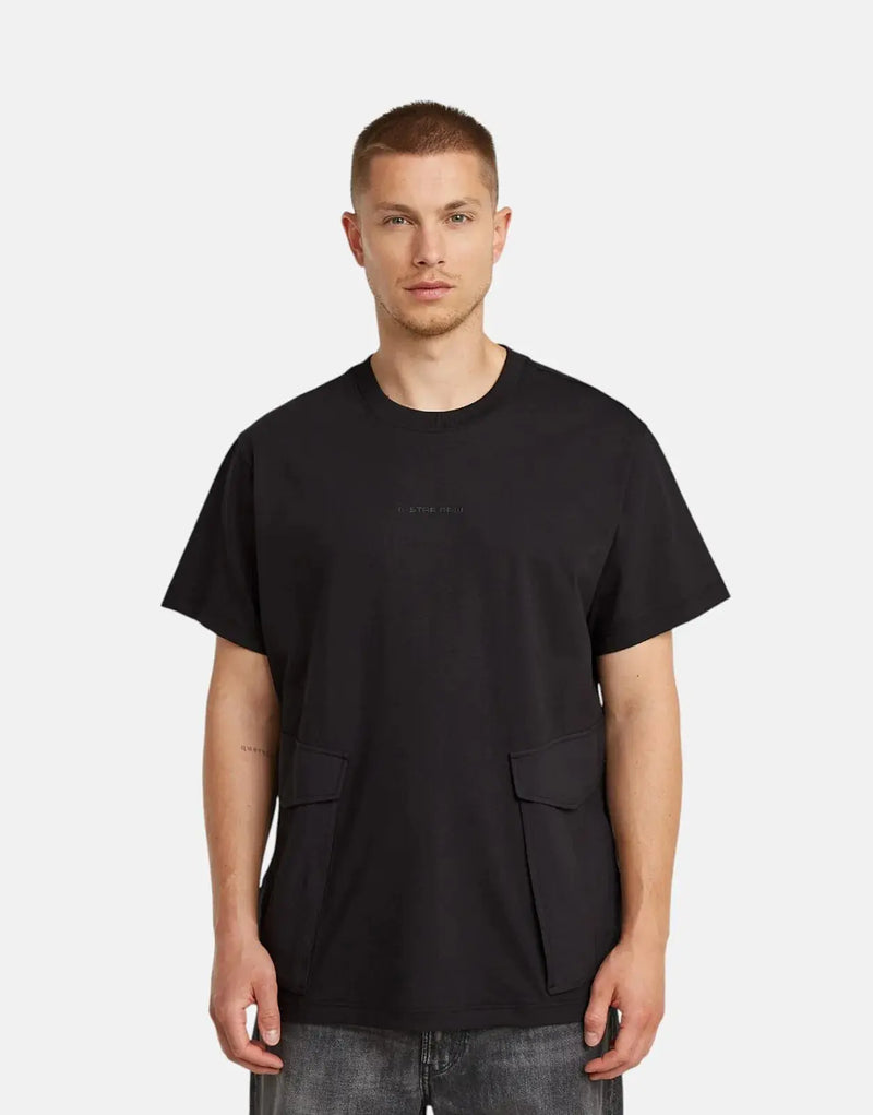 G-Star RAW Rovic Loose Fit T-Shirt Comfortable Urban Style Black Cotton Tee