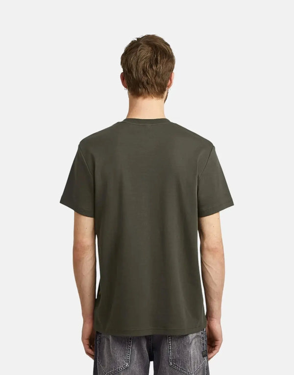 G-Star RAW Men's Script Asfalt Organic Cotton T-Shirt Regular Fit Comfort