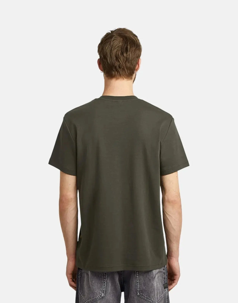 G-Star RAW Men's Script Asfalt Organic Cotton T-Shirt Regular Fit Comfort