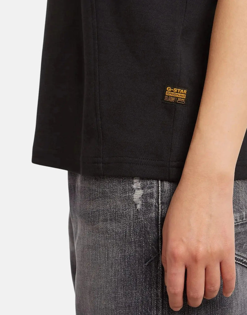G-Star RAW Women's Black Script Logo Organic Cotton Comfort Stretch T-Shirt