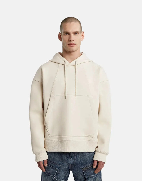 G-Star RAW Men's Scuba Loose Hooded Sweatshirt – Whitebait, Relaxed Fit