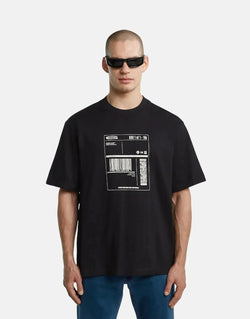 G-Star RAW Men's Shipping Graphic Boxy Fit Black Organic Cotton T-Shirt