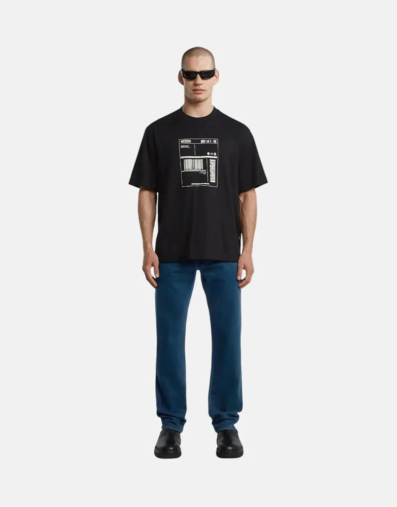 G-Star RAW Men's Shipping Graphic Boxy Fit Black Organic Cotton T-Shirt