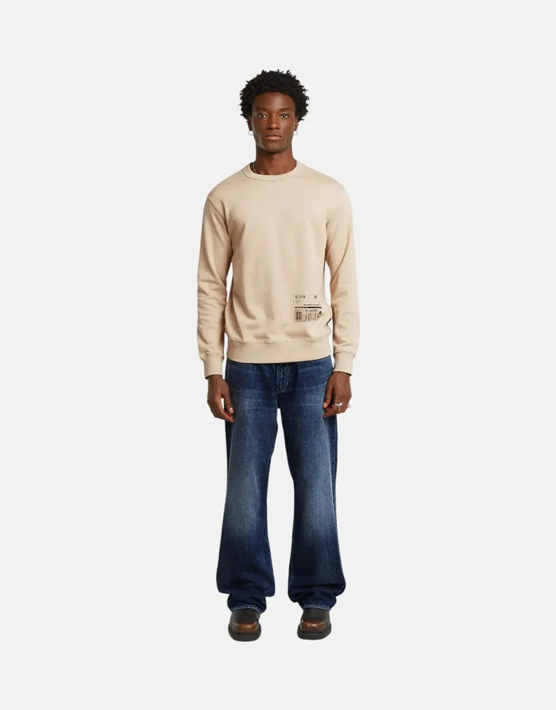 G-Star RAW Men's Shipping Graphic Dark Brick Organic Cotton Crew Sweatshirt