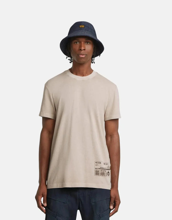 G-Star RAW Men's Shipping Overdyed Brick Cotton Graphic T-Shirt