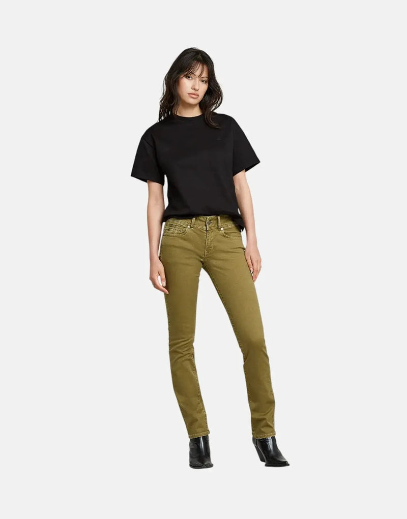 G-Star RAW Women's Relaxed Fit Black T-Shirt with Side Button Slits