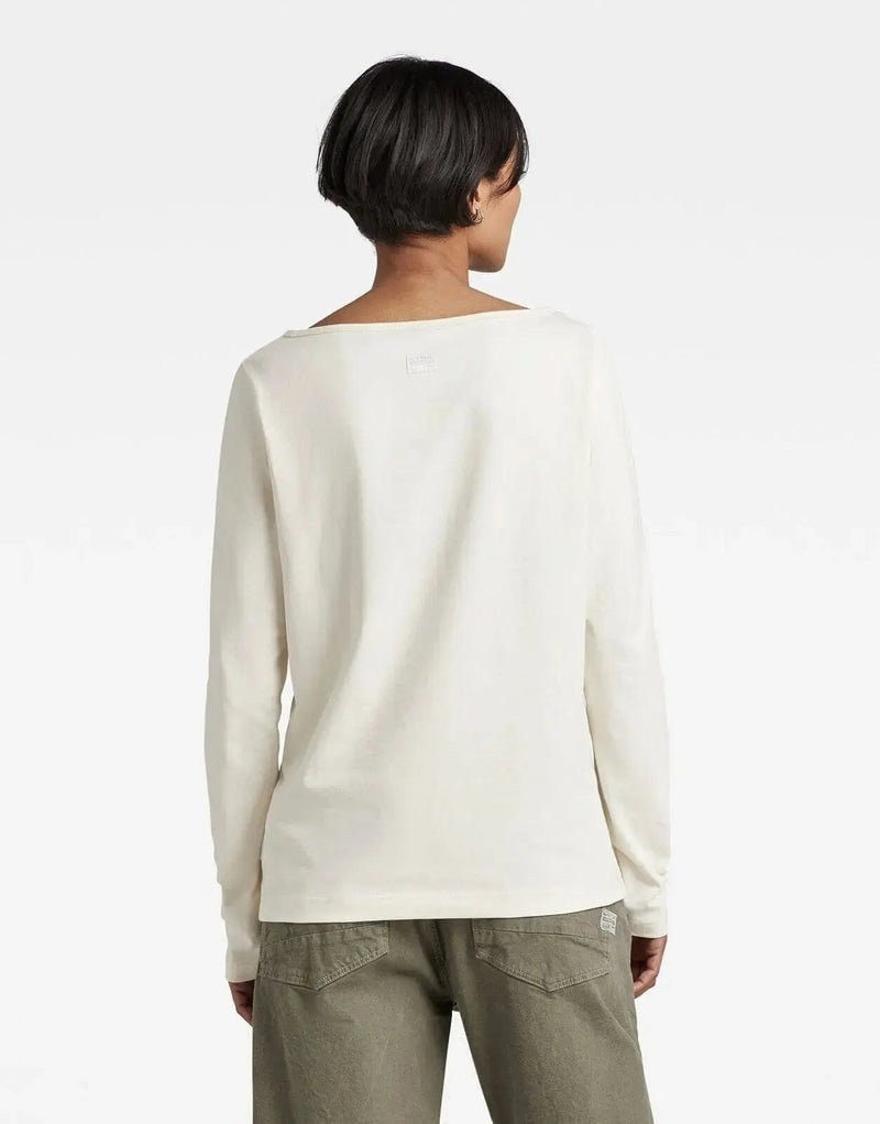 G-Star RAW Women's Organic Cotton Stencil Graphic Long Sleeve Top