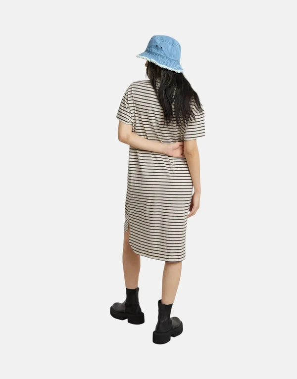 G-Star RAW Women's Organic Cotton Striped Loose Fit T-Shirt Dress