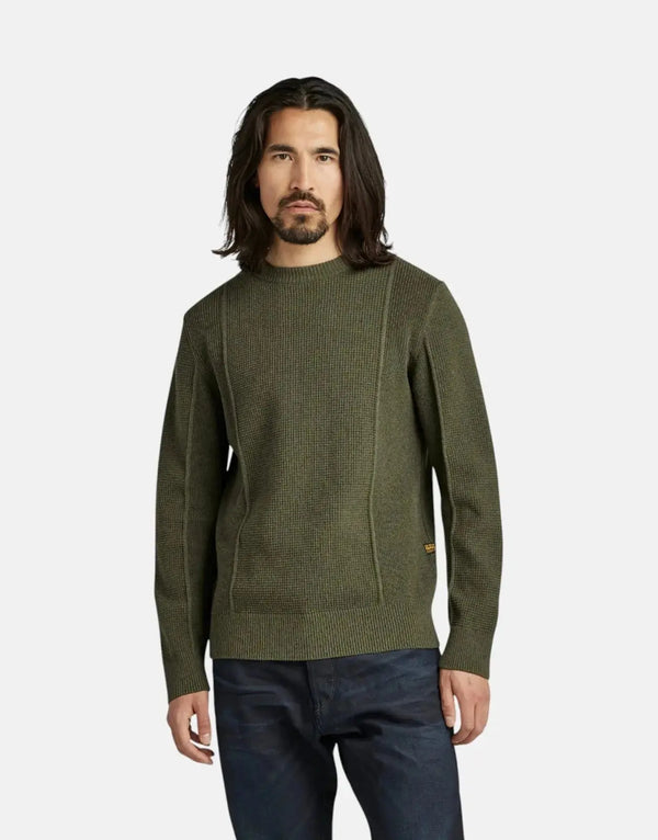 G-Star RAW Green Structure Knit Sweatshirt - Sustainable Recycled Blend Comfort