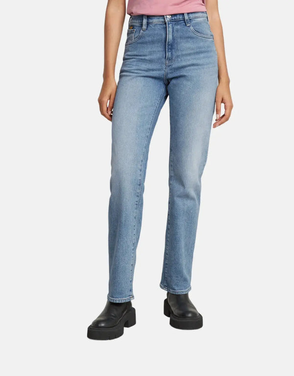 G-Star RAW Women's Viktoria High Straight Blue Jeans - Premium Stretch Denim